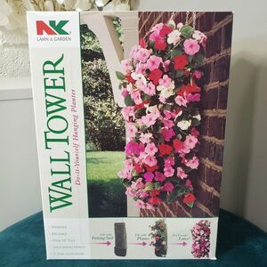 Hanging Flowers Planter Wall Tower Do It Yourself Reusable New In Box Oldstock